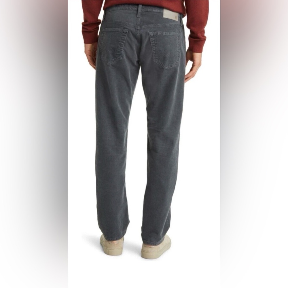 AG Adriano Goldschmied Corduroy Pants Mens 33”W The Graduate Tailored Leg Black - Picture 2 of 16